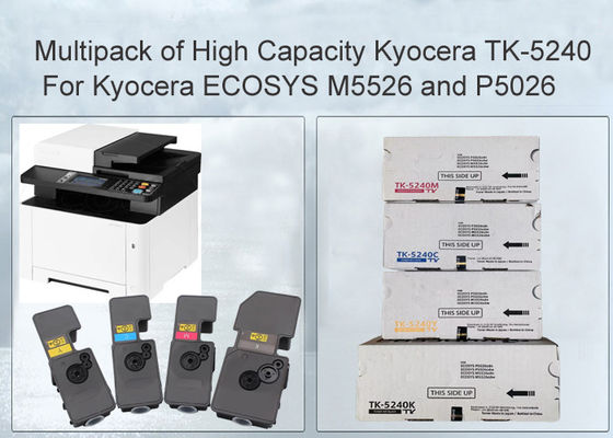 Confezione da 4 cartucce toner nero e colore compatibili Kyocera ECOSYS P5026cdn TK-5240