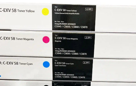 Canon C-EXV58 CMYK Multipack Set completo di 4 cartucce per toner per fotocopiatrici