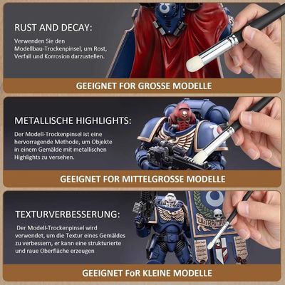 Top Modellbau Fein Detail Malpinsel Set di pennelli Acryl- und Ölfarben