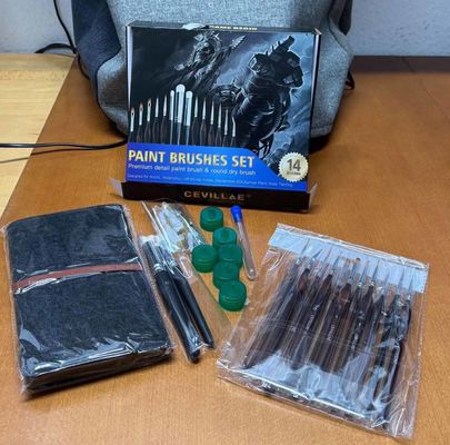 Set di pennelli di precisione per modellismo, dettagli e pittura per modelli in scala