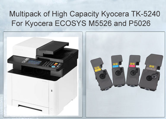 Kyocera TK-5240 CMYK Multipack Laser Printer Toner Cartridge per Kyocera Ecosys M5526cdw